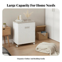 Foldable Wheeled Container Large Capacity Organizing Box Front Opening Door