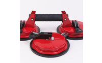 Triple Suction Cup Lifter High Load Capacity 3 Cup Glass Puller Thickened Rubber Pads Aluminum Alloy Vacuum Lifter for Glaziers, Professionals