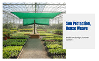 Green Shade Mesh, Thickened Sunshade, Dense Reinforced Border, Outdoor Patio, Balcony, Greenhouse, Heat Insulation
