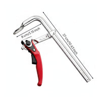 2 Pieces Industrial Grade Ratchet F Clamp Thickened Design Woodworking Clamp Heavy Duty for Woodworkers, Metalworkers, Workshop