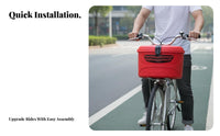 Large Capacity Waterproof Cycle Basket with Lid Sturdy Lockable Front Bike Basket Thickened Material for Commuters, Pet Owners, Commuting