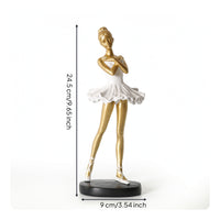 Ballerina Figurine Tabletop Ballerina Statue with Base Ballet Dancer Statue Graceful Ballet Girl Figurine Elegant for Dancers