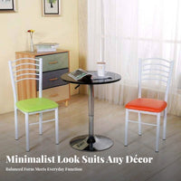Minimalist Design Padded Seat Metal Chair Modern Design Household Furniture Comfortable Backrest Armless for Homeowners, Restaurant Owners, Event Planners, Dining Room, Hotel, Kitchen, Cafe