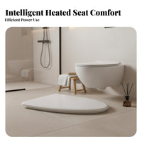 Intelligent Temperature Control Heated Smart Toilet Seat Leakage Protection Heated Toilet Seat Easy Installation Bathroom Fixture Energy Saving Mode for Seniors, People with Mobility Issues, Families, Hotel, Apartment, Home