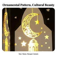 Ramadan Lantern Light Festive Atmosphere Arabic Hanging Lamp for Home Stylists, Families, Tabletop Decor, Living Room