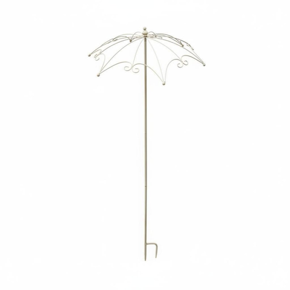 Umbrella Shaped Plant Trellis Decorative Weather-Resistant Wrought Metal Garden Stake for Balcony, Patio