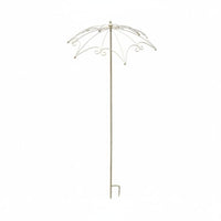 Umbrella Shaped Plant Trellis Decorative Weather-Resistant Wrought Metal Garden Stake for Balcony, Patio