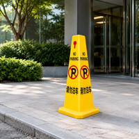 Color Cone, Triangle Cone, Marker Cone, Yellow, Black, 500g, Plastic, Warning Cone