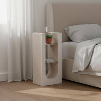 Foldable Paper Side Table Space-Saving Accordion Paper Table Reversible Use Nightstand for Small Areas