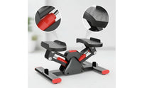 V-Shaped Stepper with Cords Low-Impact Hydraulic Stepper with Resistance Bands Portable Step Machine for Apartment