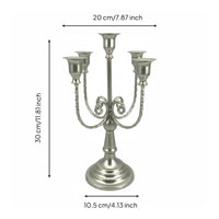 Ornate 5 Arm Candelabra Elegant 5-Candle Candle Stand Table Centerpiece