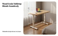 Movable on Wheels Rolling Bedside Desk Multifunctional Rolling Laptop Desk Stable Load-Bearing Mobile Laptop Table Sturdy Construction for Students, Teleworking Workers, Home Users, Bedroom, Dorm Room, Classroom