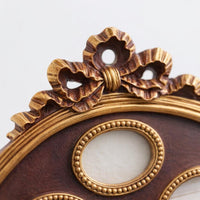 Vintage Oval Multi Photo Frame, Tabletop or Wall Mount Picture Frame, European Classical Resin Photo Frame, Vintage Bedroom Decor Photo Frame