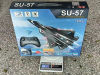 SU57 2-Channel Fixed-Wing Waterproof Foam RC Airplane Toy for Land, Water, and Air