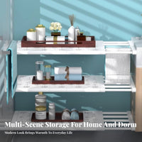 Nail Cabinet Rack Screwless Setup Installation Expandable Closet Shelf Space Saving Nail Cabinet Divider for Students, Wardrobe, Dorm Room, Kitchen