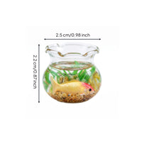 Dollhouse Aquatic Aquarium Flared Rim Mini Aquatic Bowl Mini Bowl Aquarium Clear Finish Scale Aquarium Realistic Look
