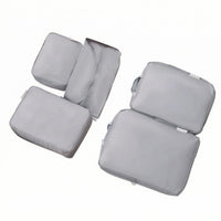 5 Pieces Soft-Sided Five-Piece Luggage Organizer Set Carrying Handles Zippered Travel Bag Set Rectangular