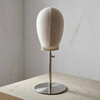 Cloth-Covered Mannequin Head Stand Detachable Pinning-Friendly Mannequin Head Cloth-Like Display Model