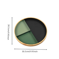 Round Display Tray Easy to Clean Round Organizer Tray Raised Rim Household Storage for Vanity Table