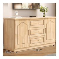 Floor Standing Storage Console Solid Wood TV Cabinet Modern Minimalist TV Stand Wood TV Table with Shelves Suitable for Living Room Furniture Bedroom Apartment
