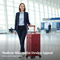 hard-sided Protection Aluminum Frame Trolley Wide Telescopic Handle Hardside hand luggage Reinforced Corners Suitcase Organized Interior for Frequent travelers, holidayers, Business Professionals, holiday, short journeys, Airport, Hotel