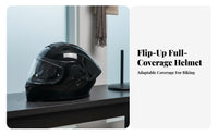 Modular DOT Certified Flip-up Full Face Helmet Removable and Washable Liner Guarding Headwear for Men, Women, Road Riding, Traveling
