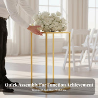 Elegant Design Wedding Column Stand Sturdy Metal Frame Flower Stand Stable Column Display Rack Detachable for Florists, Ceremony, Reception, Party, Entryway