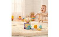 Color Recognition Baby Tissue Box Toy Mirror Surface Sensory Tissue Box Toy Pull Ribbons Cloth Activity Cube Fine Movement Skills for Babies, Toddlers