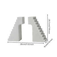 Geometric Bookends Modern Arched Bookend Aesthetic for Desk, Office
