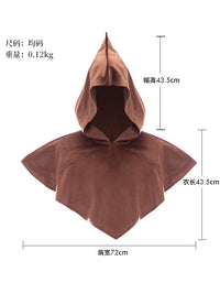 Medieval Death Hooded Cape - Halloween Stage Cloak for Cosplay