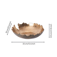 Decorative Bowl Sculptural Tabletop Vessel Modern-Industrial Art Bowl for Living Room