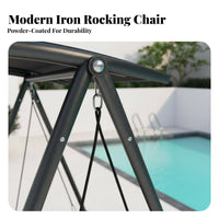 2-Person Adaptable Swing Bed Seat Bed Water-Resistant Sun-Blocking Overhead Cover Outdoor Furniture Weather Resistant Garden Seating for Partners