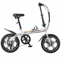 Mini Folding Bike Disc Brakes Folding Cycle Variable Speed for Commuting, Kids