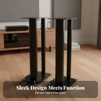2 Pieces All-Metal Construction Bookshelf Speaker Stand Vibration Isolation Bookshelf Speaker Holder Heavy Duty Studio Monitor Stand Acoustic Design for Audiophiles, Home Theater Enthusiasts, Music Producers