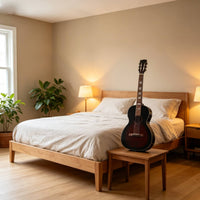 Glossy Acoustic Guitar with EQ 38-Inch Folk Acoustic Guitar Six-String Musical Instruments Player-Friendly for Accompaniment