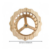 Parrot Running Wheel Glue Construction Wooden Bird Exercise Wheel Easy Installation Bird Cage Climbing Toy for Parakeets