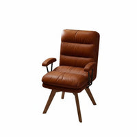 Sofa-Like Comfort Upholstered Swivel Armchair Multi-Use Desk Chair With Armrests Accent Seat Noiseless Rotation for Students, Office Workers, Adults, Study Room, Bedroom