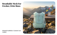 Water-Carrying Vest with Mesh Panels | Lightweight Close-Fitting Shape, Adjustable Strap Details, Running Backpack with Elastic Cord, for Hiking