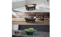 Bathtub Soap Dish Rustic Tray Holder for Washroom, Sink