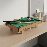 Pool Table Miniature Design Kids Pool Table Toy Improves Hand-Eye Coordination Tabletop Billiards Game for Home