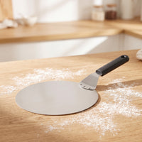 Stainless Steel Pizza Peel Round Pizza Transfer Peel Flat Utensil for Oven