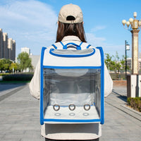 Cat Backpack with Transparent Dome, Large Capacity Pet Carrier for Cats, Outdoor Pet Backpack for Small Dogs, Travel Hiking, Patent 202030228427.3