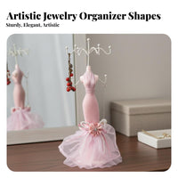 Dress Form Jewelry Holder Elegant Design Mannequin Jewelry Stand Princess Dress Accessory Rack Perfect Gift High Heel Band