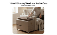 2-Tier Rolling Trolley Multi-Functional Side Table adaptable Use for Living Room