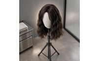 Layered Shoulder Length Curly Hairpiece Voluminous Synthetic Wavy Hairpiece Breathable Mesh Beauty Accessory Natural-Looking