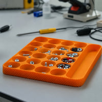 Silicone Organizer Tray Flexible Silicone Parts Tray Parts Organizer with Compartments Easy-to-Clean Low-Height for Technicians
