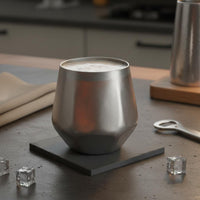 Rustproof Pure Titanium Tea Cup No Metal-Like Taste Double Wall Titanium Cup Biocompatible Lightweight Camping Mug Dishwasher Safe for Campers