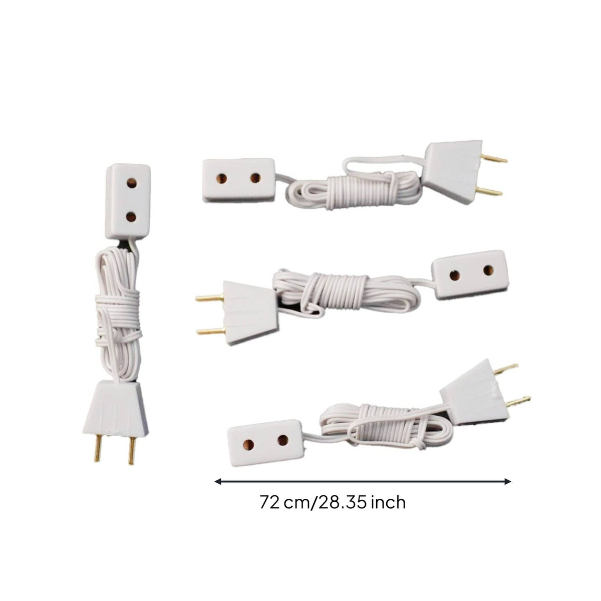 4 Pieces 1:12 Scale Dollhouse Connector Cable Easy Scene Wiring Dollhouse Lamp Power Supply Line Safe Use Miniature Light Connection Wire Long-Lasting Material