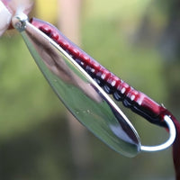 Foliage-shapedShaped Weedless Spoon Lure Reflective Finish Copper Spoon Lure Single Hook Fishing Gear Streamlined