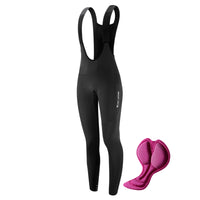 Women's Cycling Pants, Padded Bib Long Trousers, Breathable, Seasonal Riding